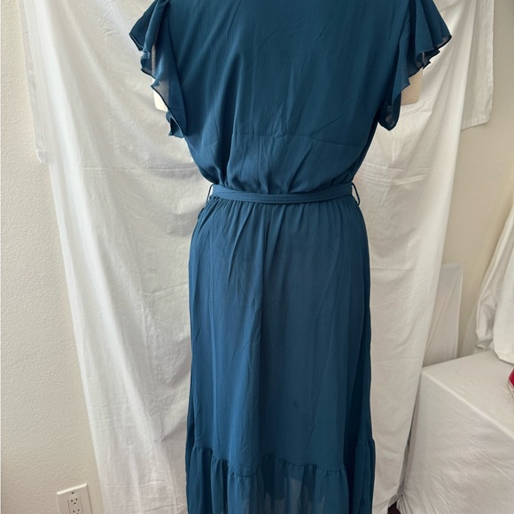 Beautiful and comfortable teal Fall dress - Picture 2 of 6